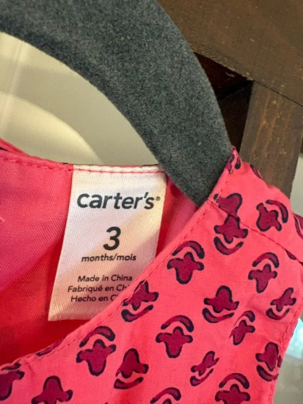 Carter's Bundle of 2 Pink Sleeveless Dresses, Size 3 months